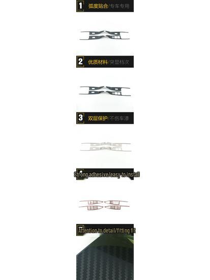 21 UNI-K Window Armrest Switch Sequin Sticker for Car Decorative Frame