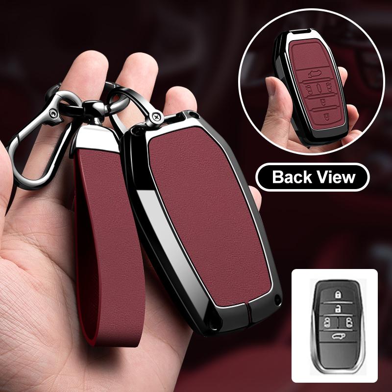 Zinc Alloy Car Key Case Cover For Toyota CHR Hilux Fortuner Land Cruiser 200 Camry Corolla Crown RAV4 Highland Accessories