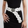 Ethnic Style Girl Love Splicing Rivets Decoration Western Style Retro Belt Accessories American Retro Belt