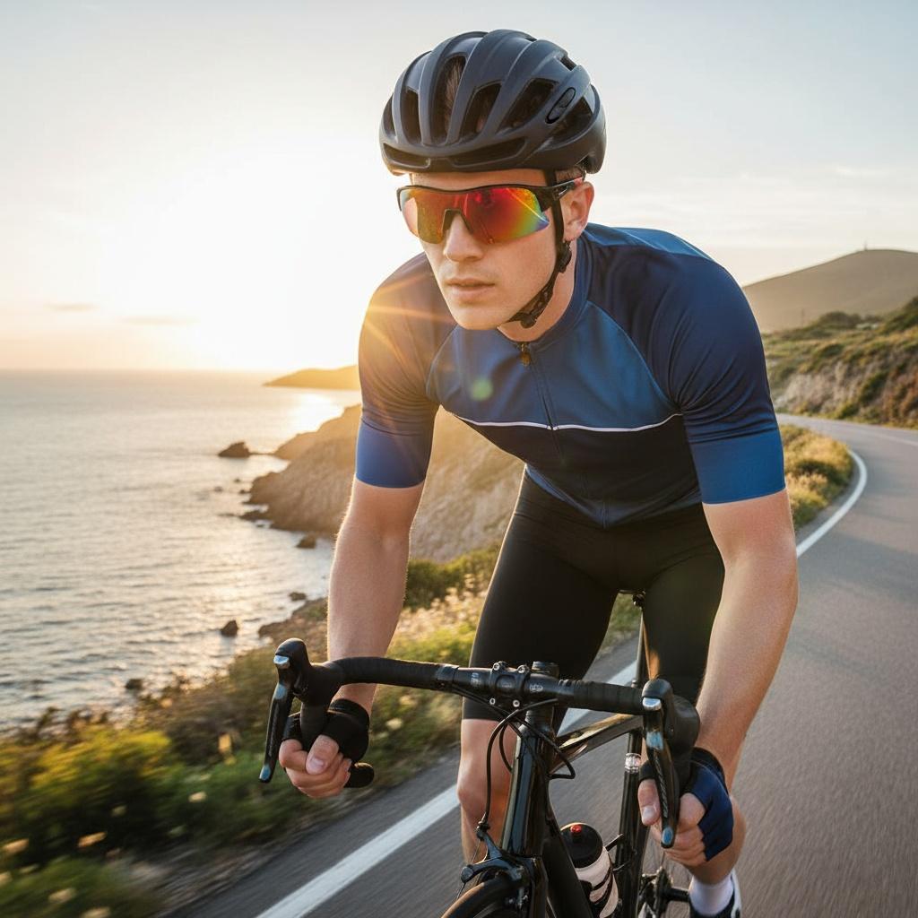 Men'S Sunglasses Cycling Glasses Bicycle Glasses Sports Outdoor Protection Trendy Sunglasses 9185