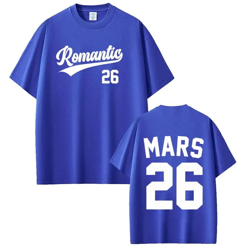Bruno Mars The Romantic Tour 2026 Potisk Tričko Pánské Dámské Módní Trička Krátký rukáv Bavlna Ležérní Hip-hop Punk Trička Horní díl