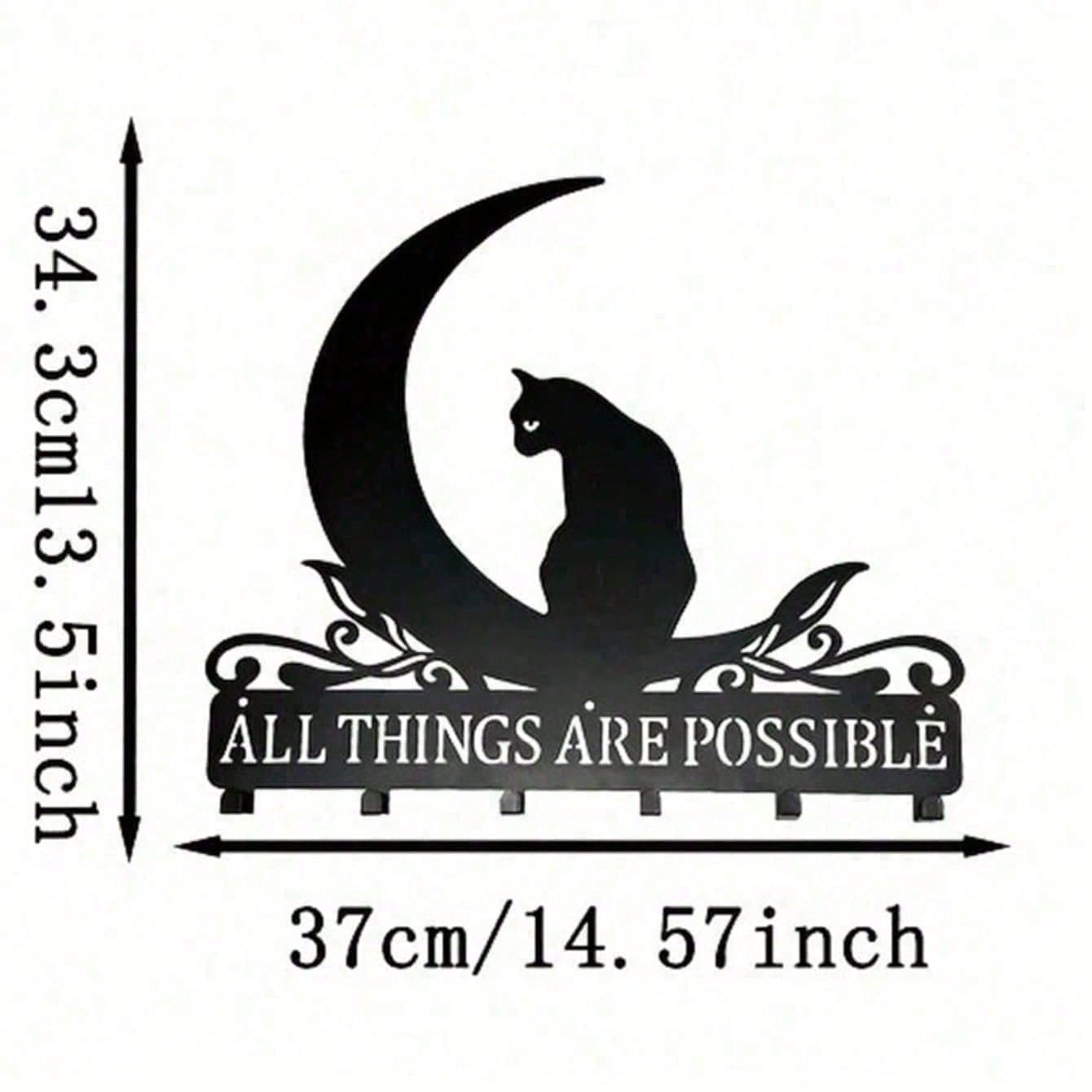 

Настінна полиця-вішалка для котів у формі місяця Декор Boho Chic Органайзер для ключів та прикрас у передпокої Сучасна плаваюча полиця Естетичний подарунок для жінок різнокольоровий