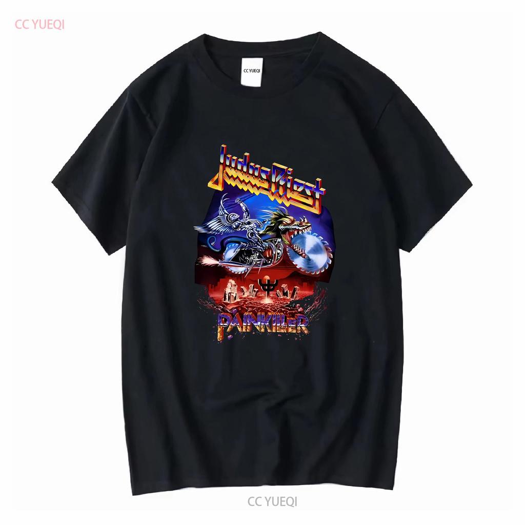 1990 Judas Priest Painkiller T-Shirt Heavy Metal Band Doppelseitig S 5XL lange oder kurze Ärmel Vintage Gewaschen Designer Kleidung