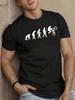 Unisexs Crew Neck Evolution Bmx Rider Graphic Short Sleeve Cotton Tee Casual Summer Streetwear Loose Basic Daily Outdoor Wear Top