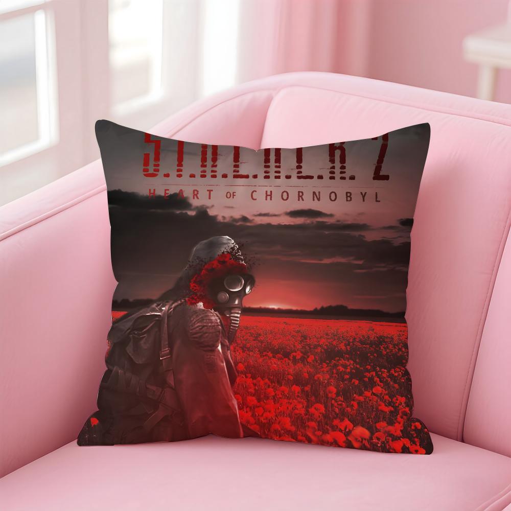 game survival SSTALKER 2 Heart of CChornoby Cushion Cover Pillow Case Soft Friendly Fabric Concealed Zipper