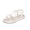 Fashionable Thick Sole Sandals Women 2024 New Summer Soft Sole Elevated Casual Simple Beach Flat Roman Sandals Sandalias Mujer