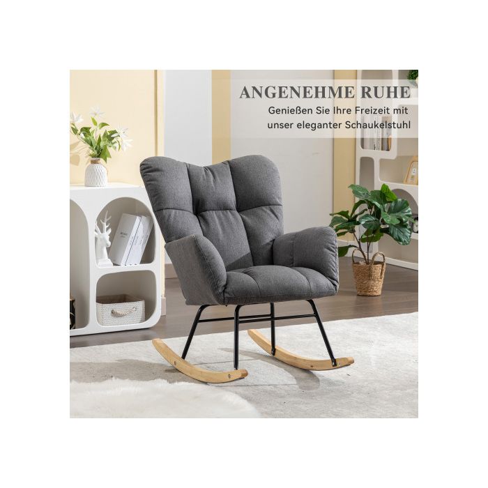 Fauteuil de lit matelassé moderne de style médiéval avec coussin rembourré, gris