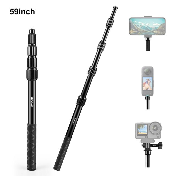 1.5m Aluminum Alloy Invisible Selfie Stick