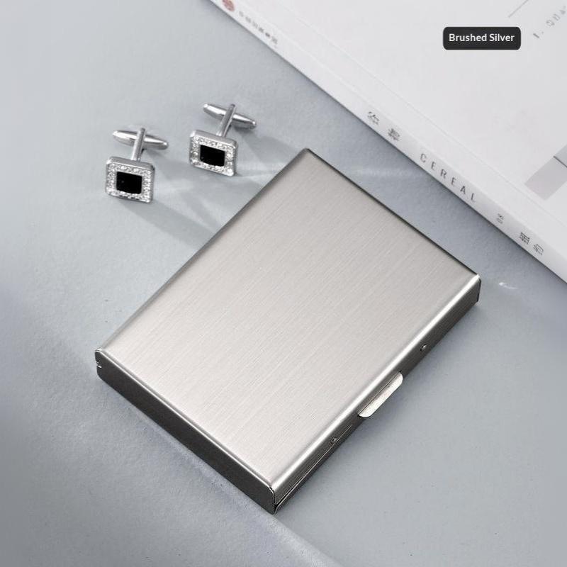 6/10 Slots Stainless Credit Card Holder Men Women Slim Anti Rfid Travel Id Debit Card Metal Case