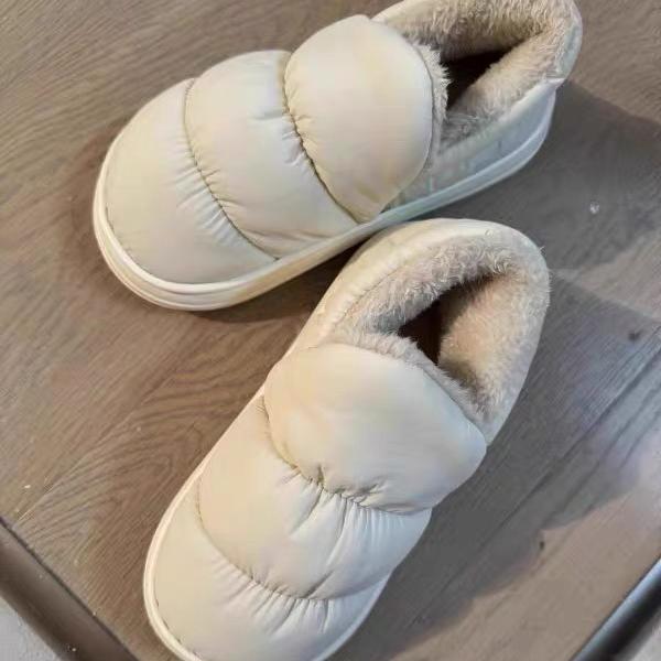 Fashion Men's Women Cotton Slippers Winter Plush Warm Slippers Non Slip Couple Home Cotton Slippers Winter Thick Furry Plush Ankle Boots