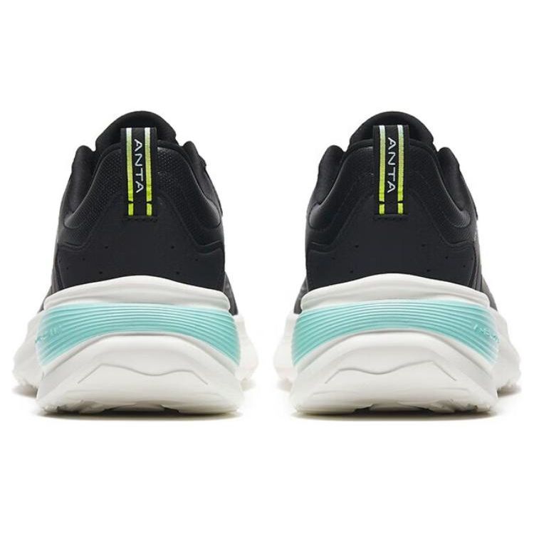 Anta Yuntu Comfortable Non-Slip Wear-Resistant Low-Top Running Shoes Men sneaker Black White Green 112335558-5