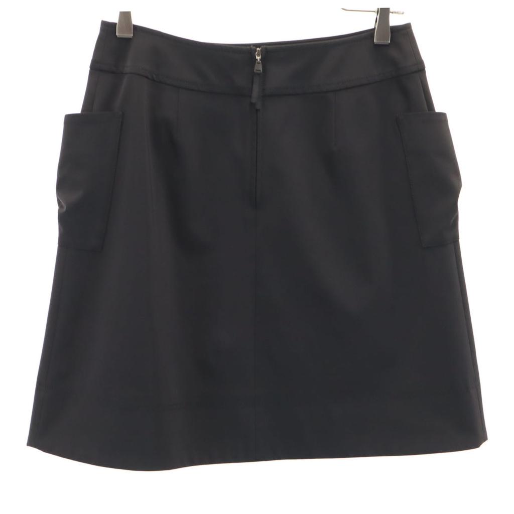 FOXEY NEW YORK Made In Japan Midi Length Wrap Skirt 40 Black Women Used