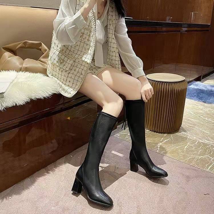 Small Boots for Women But Over the Knee 2025 New Winter Boots Beige Long Tube Thin Boots