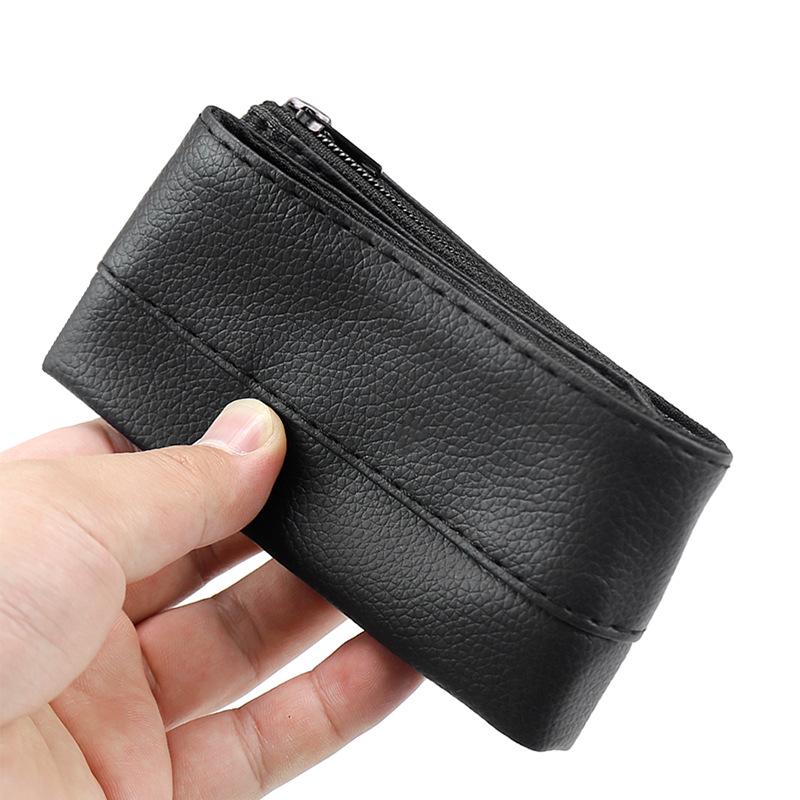 Universal PU Leather Stroller Handlebar Cover: Washable Zipper Style Protective Sleeve