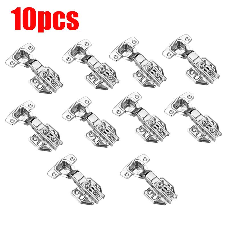 

10/20 шт. Петли для дверей шкафа из нержавеющей сталиДемпфер Буфер Мягкие Бесшумные Скрытые Петли для Дверей Гардероба с Винтами