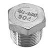 1/8" 1/4" 3/8" 1/2" - 4" BSPT NPT Male Hex End Plug Cap 201/304/316 Stainless Steel Connector Pipe Fitting Water Gas Oil 225 PSI