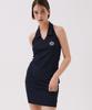 AWESOME STUDIO Collar Halterneck Mini Dress Sky Blue