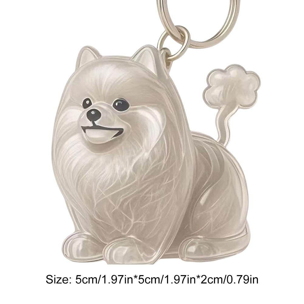 Dogs Hair Storage Pendant Cute Keychain Bag Pendant Couple Car Key Chains Jewelry Souvenir Collection Gift Decor Dog Accessories