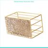Practical Iron Art Tissue Box Cover Delicate Gold or Silver Textured Tissue Box for Adding Elegances To Any Room