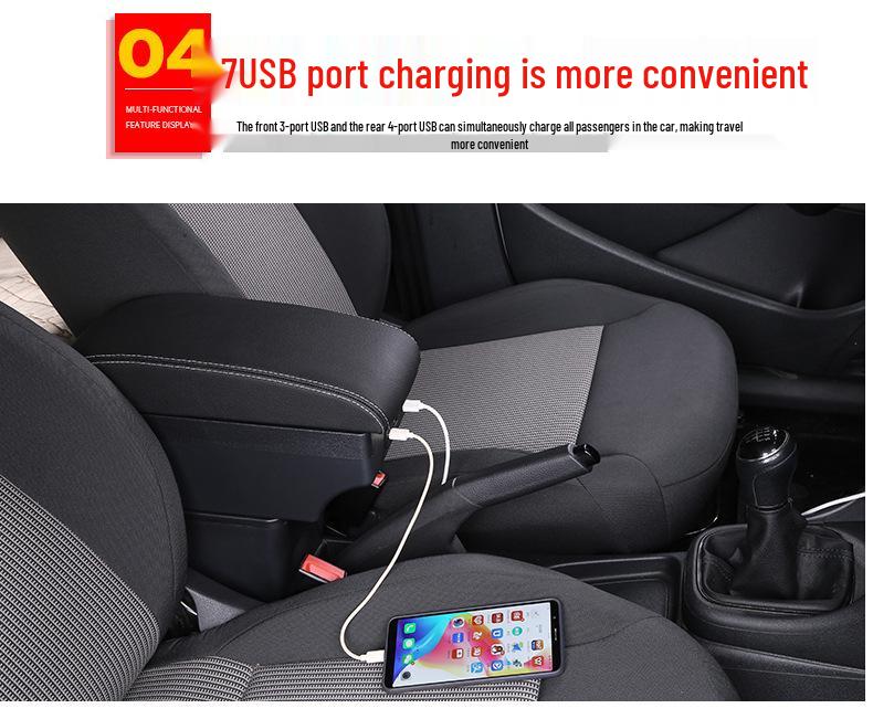 04-07 Fit Center Console Armrest Box Accessory, First Gen JAZZ Model Modification Storage