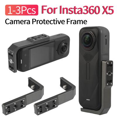 1/2/3Pcs For Insta360 X5 Action Camera Bracket Anti-Fall L-Shaped Magnetic Adapter Aluminum Alloy Mount Camera Protective Rack