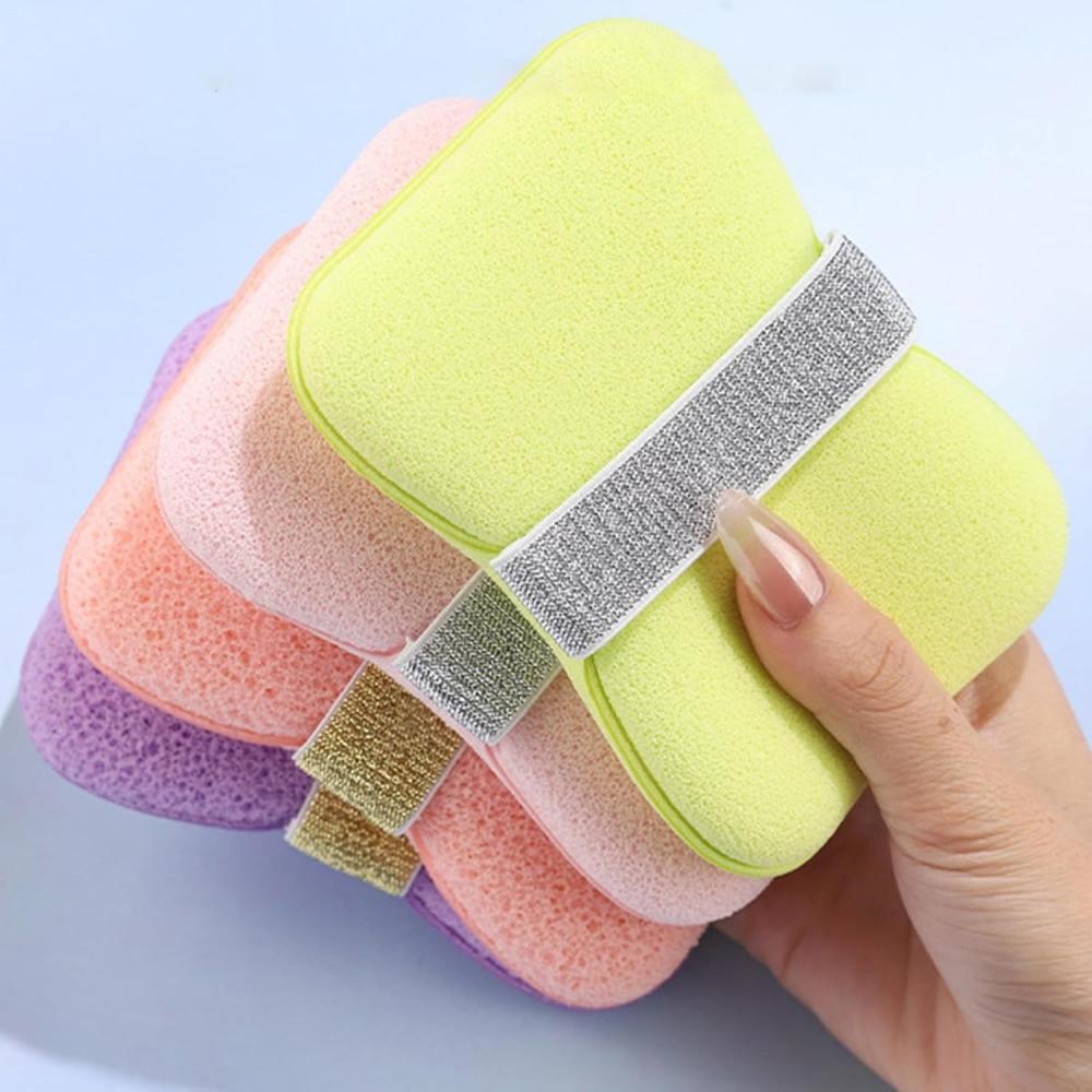 Bath soap sponge, deep cleansing bath tool exfoliating body bath sponge, with soap bag and wristband, unisex bath products