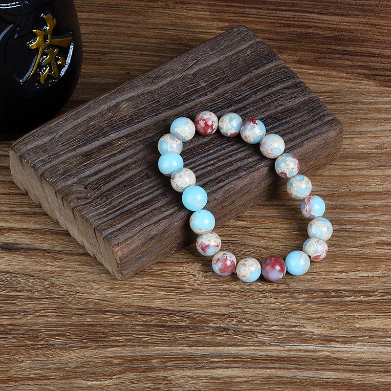 Nature Shoushan Stone Beads Bracelets for Women Natural Energy Snakeskin Stone Reiki Yoga Bracelets Men Fashion Healing Jewelry
