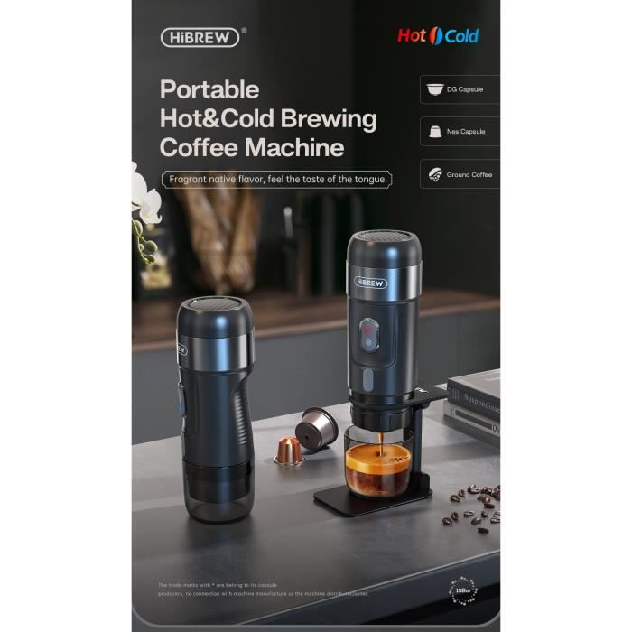 3-in-1 Portable Coffee Maker - HiBREW - H4A - 80W - 15 Bars - 12V