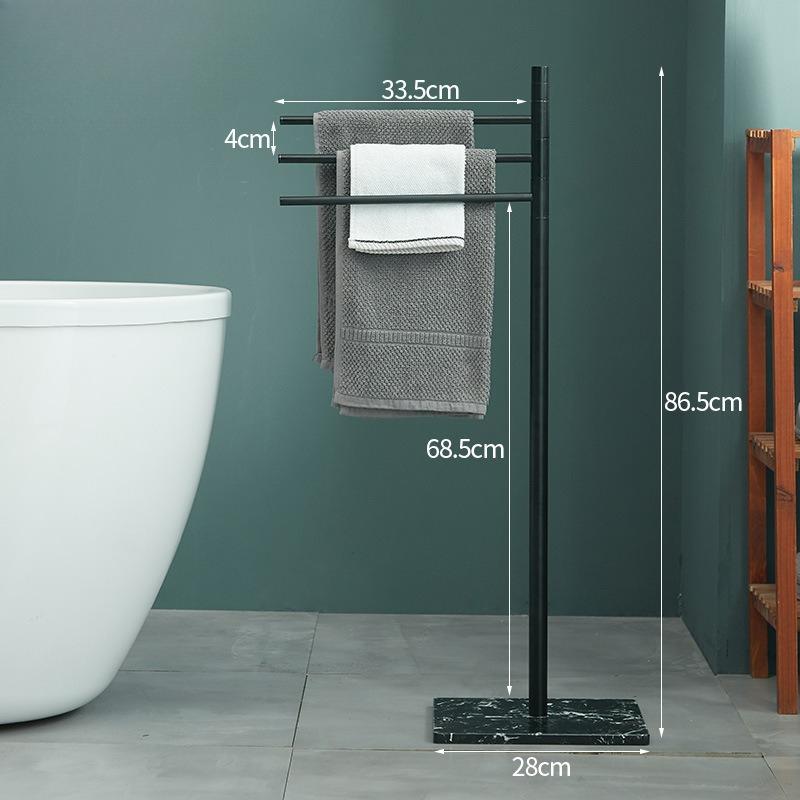 

Metal Bathroom Towel Rack Standing Towels Storage Holder Multipurpose Towel Bar Modern Rotating Towels Bars Bathrooms Organizers