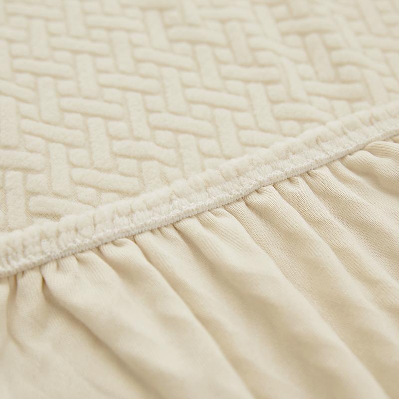 Jacquard Elastische Sofabezüge Überwurf Für Wohnzimmer Stretch Polar Fleece Sessel 1 /2 /3 /4 Sitzer Ecksofabezug L-Form