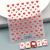 3D Embossed Valentine's Day Nail Stickers - Blue Wheat Ear Flower Design