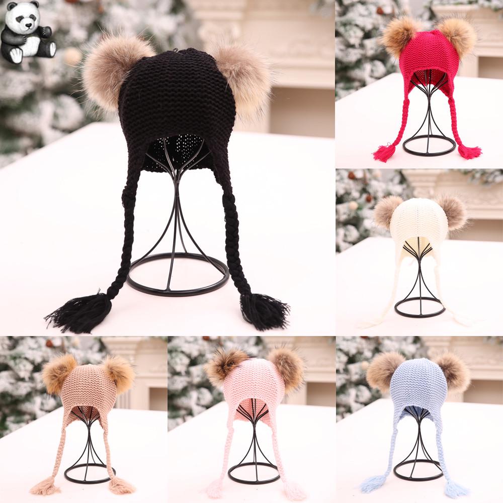 Little Surprise Box 3D Head And Tail Knitten Woolen Winter Cap & Beanie main image 1