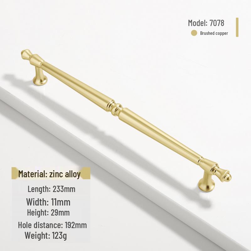 French Modern Gold Zinc Alloy Cabinet Handle