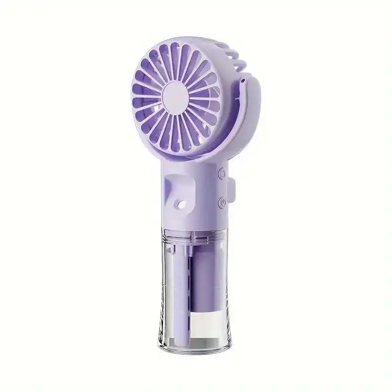 1Pcs Portable Handheld Spray Fan Water Spray Mist Fan USB Rechargeable Mini Fan Summer Supplies Cooling Tools Outdoor Small Fans