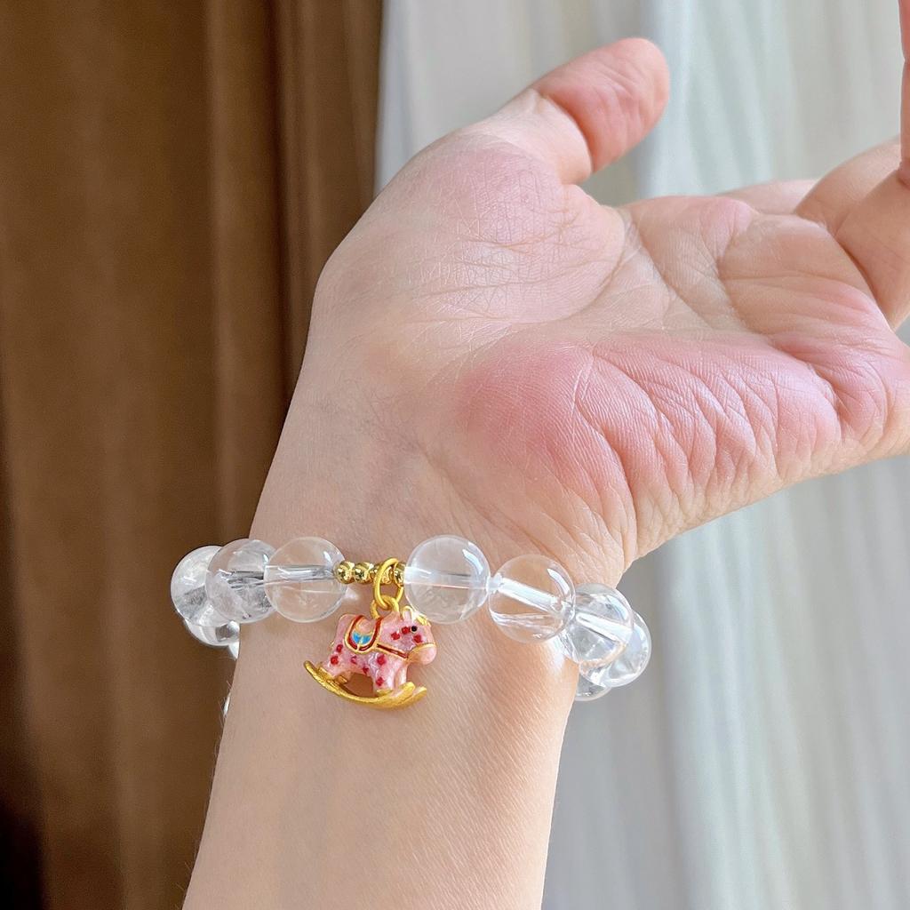 10mm Natuurlijk Wit Kristal Ontwerp Armband Armband