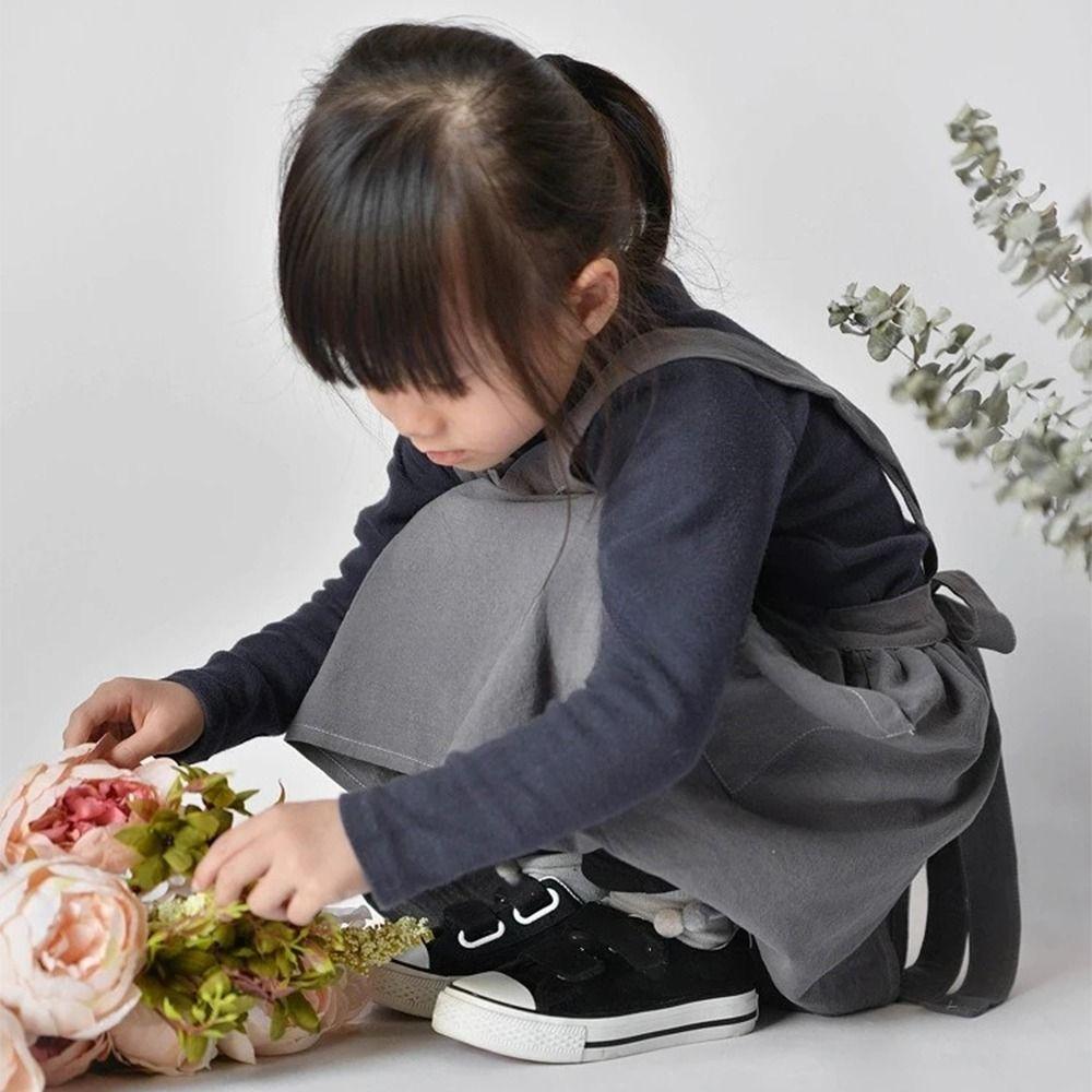 Solid Color Florist Apron Adult/Children Children's Apron Kitchen Cooking Apron  Housework Cleaning