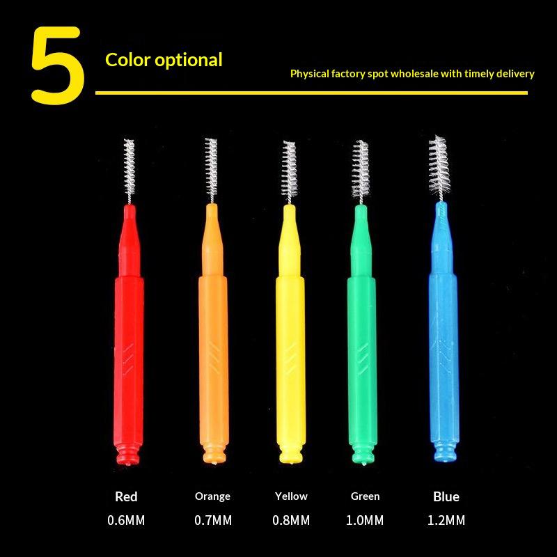 1 Set L/I Shaped Interdental Brush Soft Bristles for Dental Cleaning Plaque Removal Oral Care At Home and Office