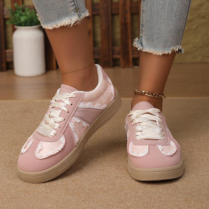 Silberne Lace Trainingsschuhe für Damen, HerbstNeu Atmungsaktive Weiße Schuhe Retro Dicke Sohle Schuhe