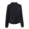 Women's Autumn and Winter Padded Warm Zipper Long Sleeve Slim Medium Neck Top