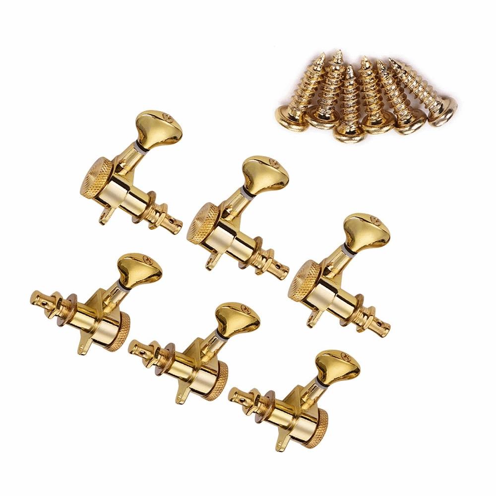 6PCS 3L3R String Tuning Pegs Metal Guitar Tuning Keys Durable Guitar Machine Heads For Guitars