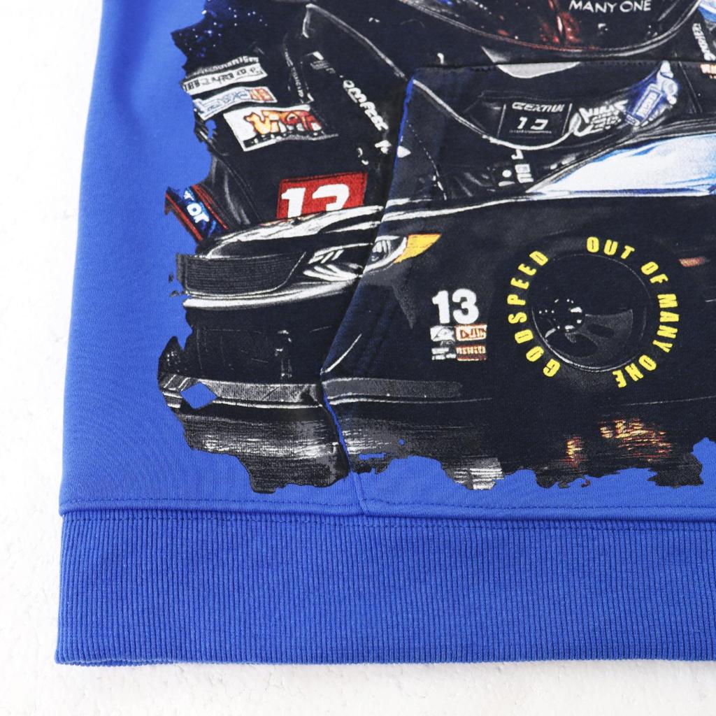 Godspeed Retro Skull Racer Hoodie - Washed-Out Street Rock Style