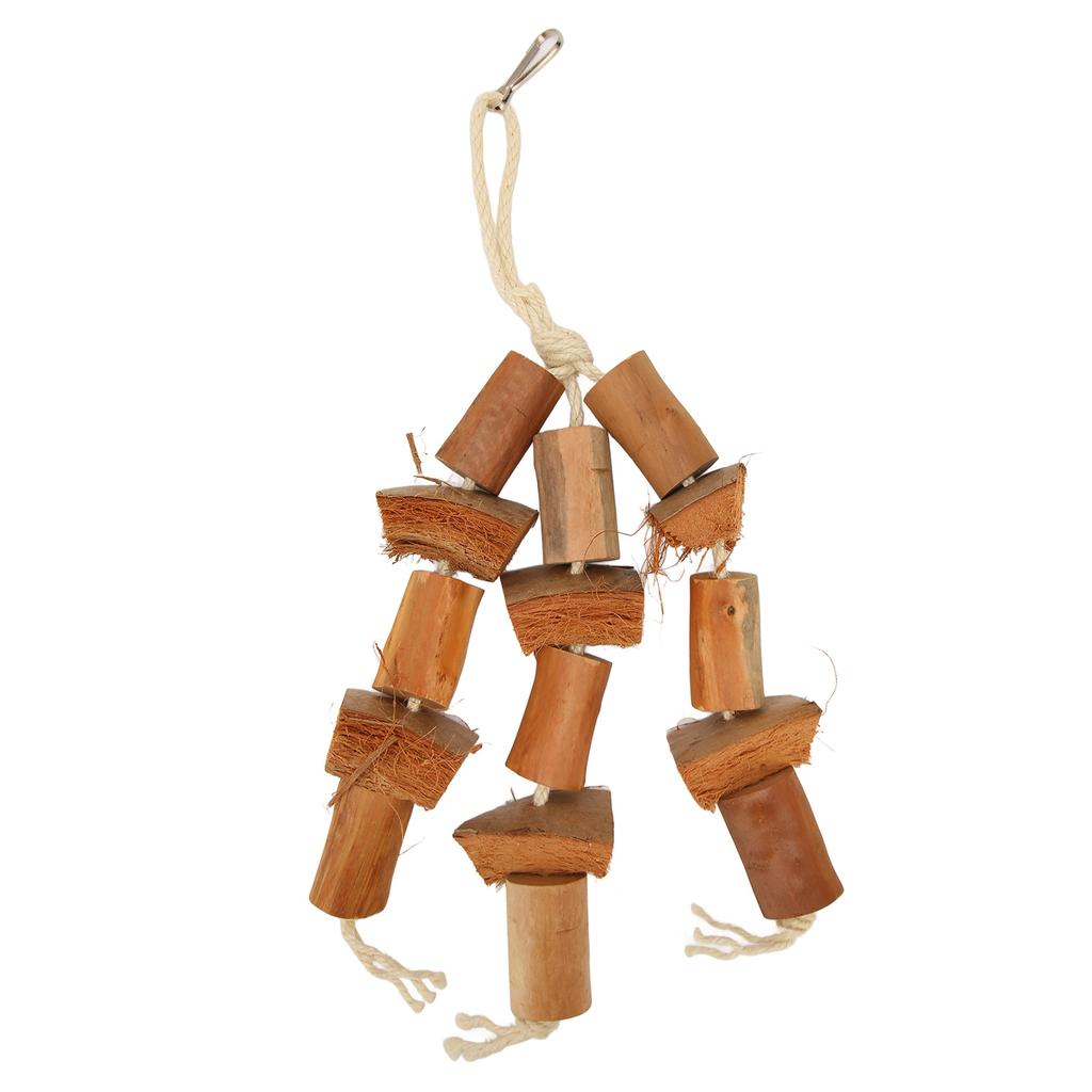 Vogel Kau Spielzeug Holzscheite Kokosnussschale Schnabel und Krallen Schleifen Papageienkäfig Spielzeug für Conure Nymphensittiche Wellensittiche Schöne Vögel