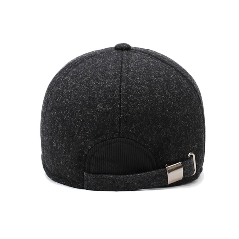 Middle-Aged Autumn Winter Hat Men's Velvet Thick Cap Outdoor Warm Cold-Proof Baseball Cap