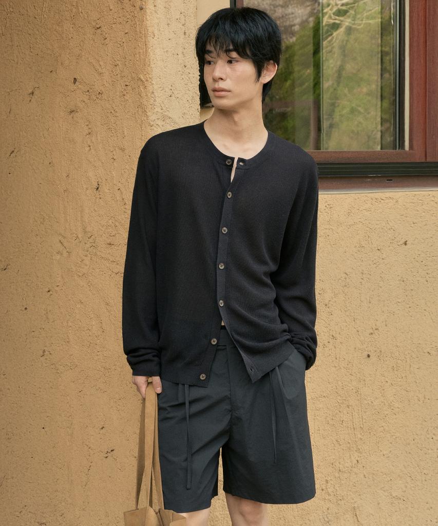 Wednesday Oasis Half One-Pleat Shorts_Black(Wb6Pt14)