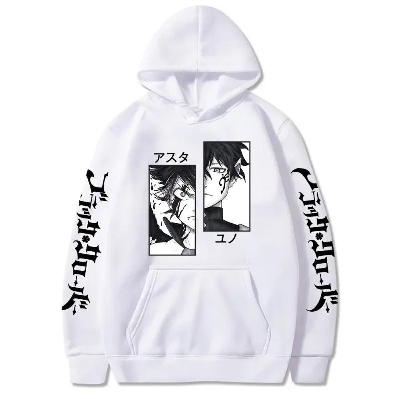 Asta Grafik Druck Anime Hoodie Männer Frauen Harajuku Schwarz Clover Sweatshirts Winter Mode Hip Hop Streetwear Plus Größe Hoody