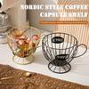 Metal Wire Coffee Capsule Holder Large Capacity Fruit Snack Storage Rack K Cup Organizer  Bar