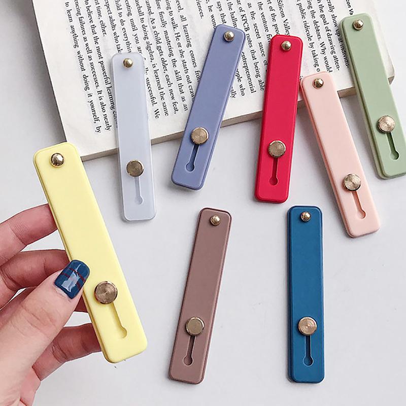 Universal Silicone Wristband Phone Holder Finger Ring Phone Hand Band Bracket Push Pull Grip Phone Stand Sticker Phone Holder