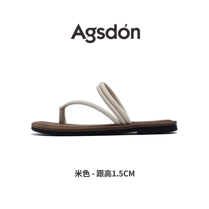 Toe slippers new summer pinch sandals with skirt flat sandals