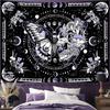 Pink Butterfly Skull Tapestry Moon Phase Mushroom Crystal Witchy Wall Hanging Dark Aesthetic Dorm Bedroom Home Decor