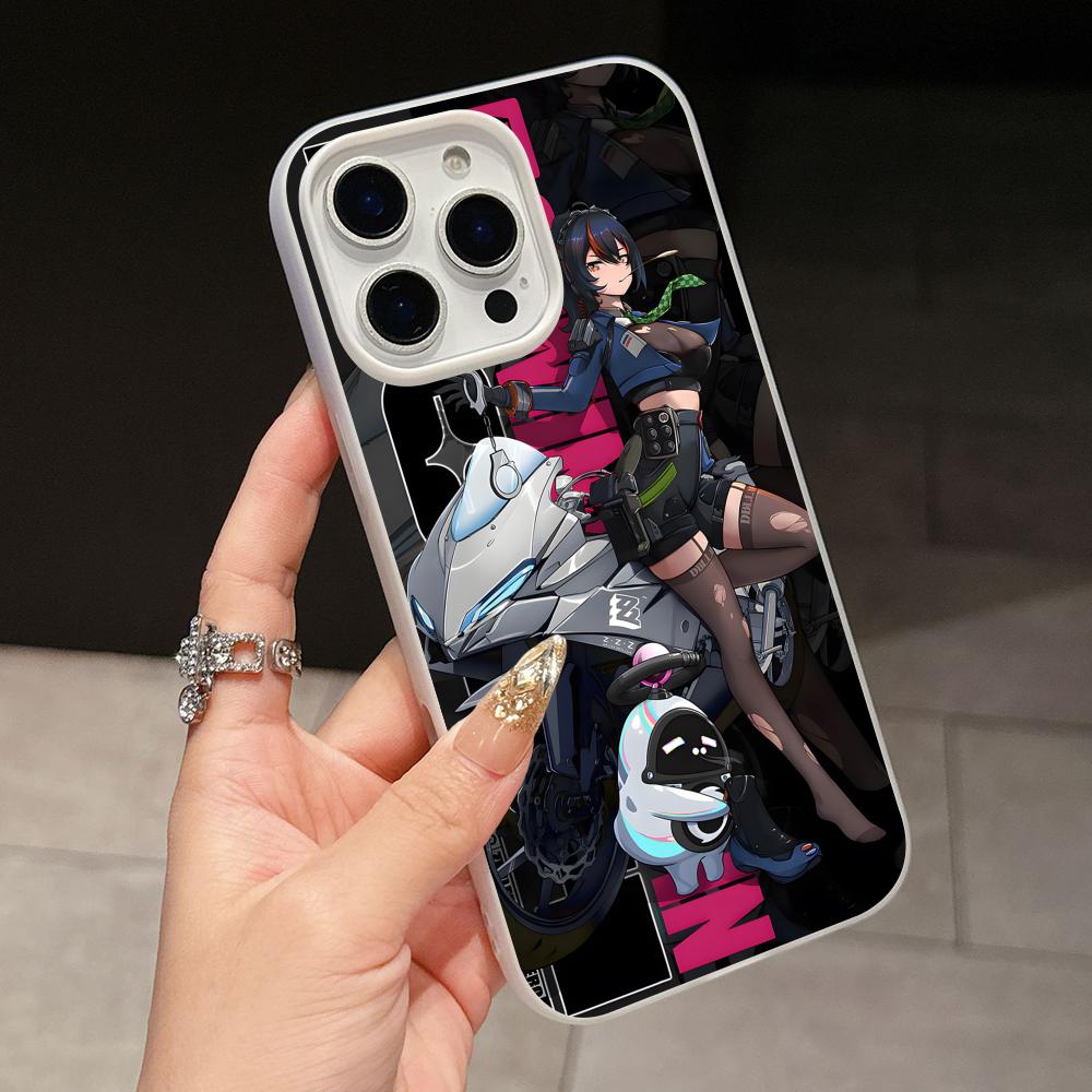 Zenless Zone Zero ZhuYuan Jelly Double layer White Mobile Phone Case for iPhone 17 16 15 14 13 12 11 Air Pro Max Plus Protective iPhone 14